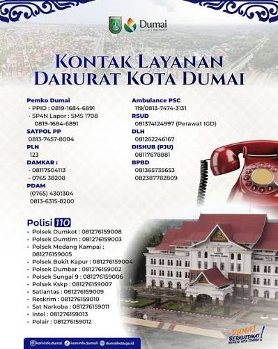Kontak Layanan Darurat Kota Dumai