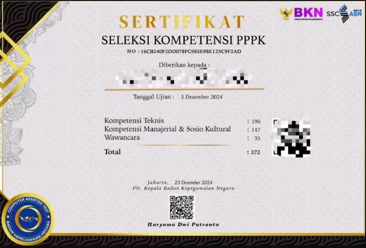 Apakah Wajib Pelamar PPPK 2024 Tahap I Mengunduh Sertifikat Hasil Seleksi Kompetensi?