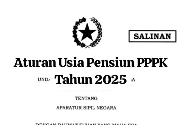 Usia Pensiun PPPK 2025 Resmi Ditetapkan: Tidak Lagi 58 Tahun!