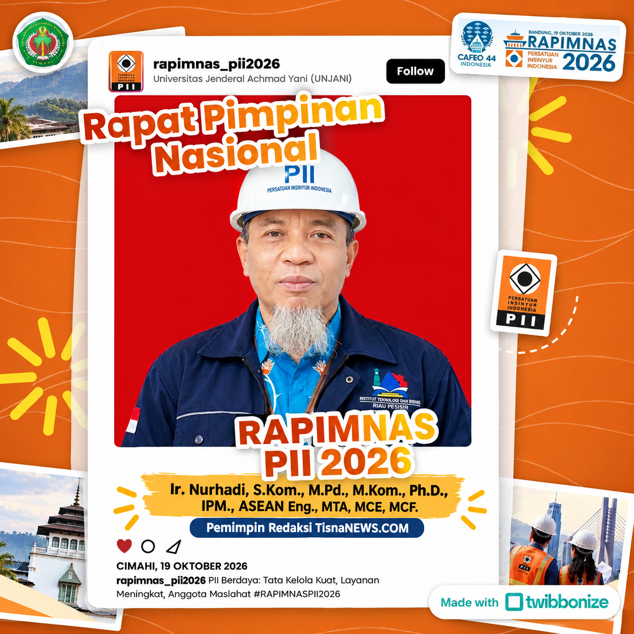 Jelang RAPIMNAS PII 2026 di UNJANI Bandung, Semangat “PII Berdaya” Dorong Transformasi Organisasi Profesi Insinyur