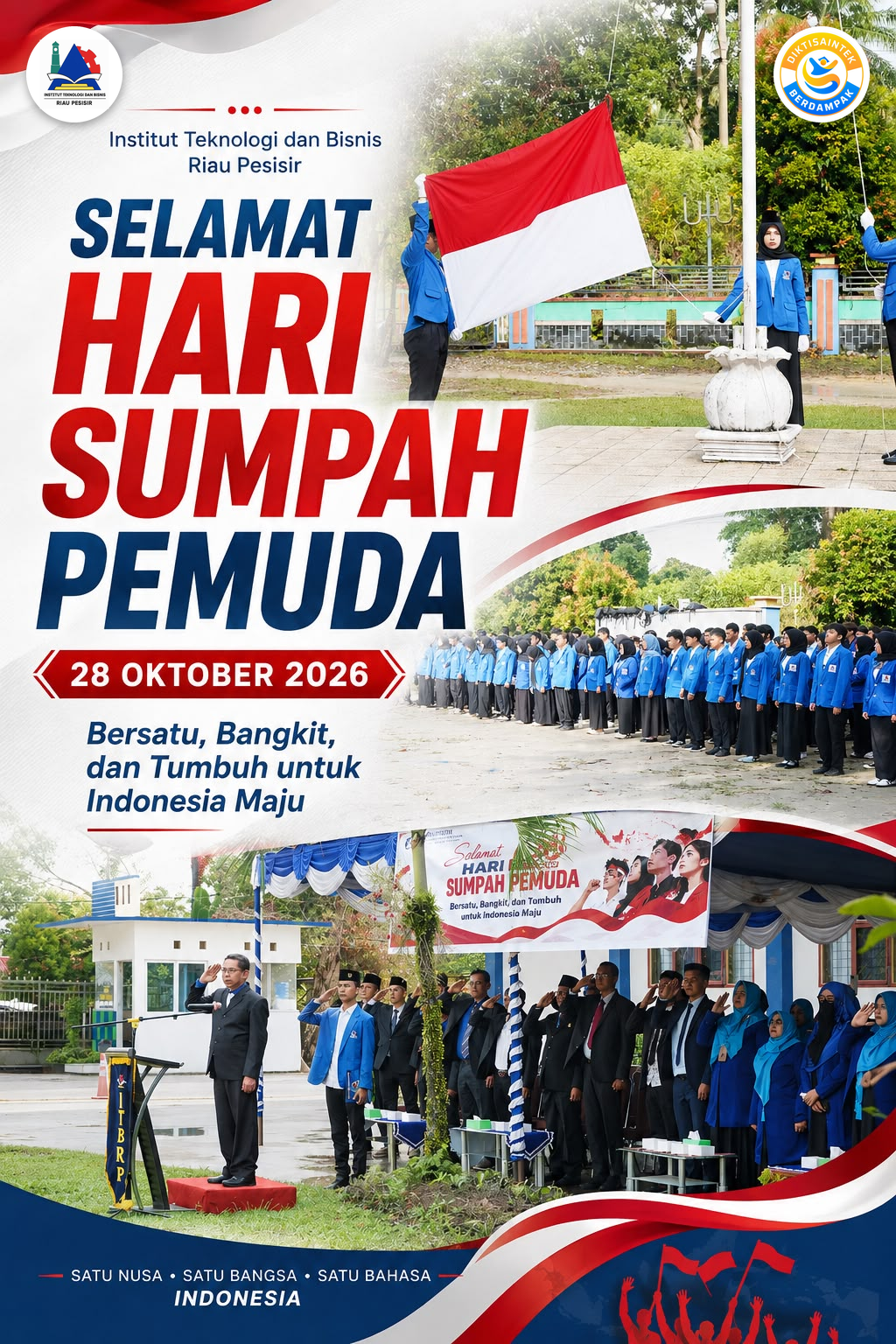 Peringati Hari Sumpah Pemuda ke-98, ITB Riau Pesisir Gelar Upacara Bertema “Bersatu, Bangkit, dan Tumbuh”