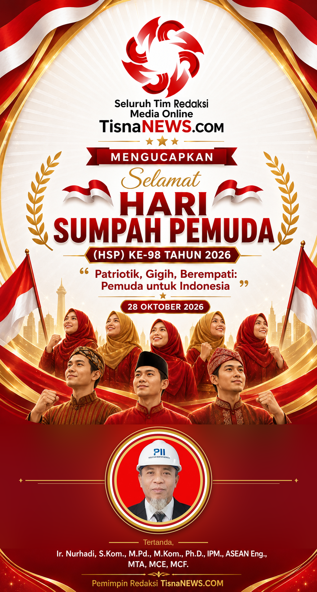 Semangat Sumpah Pemuda ke-98: TisnaNEWS.COM Dorong Generasi Muda Tetap Patriotik, Gigih, dan Berempati